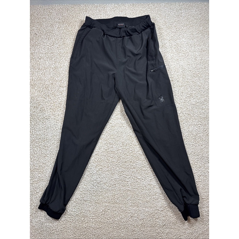 Spyder Active Mens M Black Windbreaker Joggers Sweat Pants
